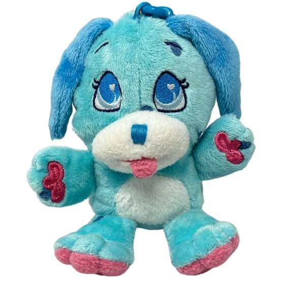 Wuggle Pets Plush Dog Blue Backpack Clip 6 Inch Stuffed Toy Charm Cards - Picture 2 of 10